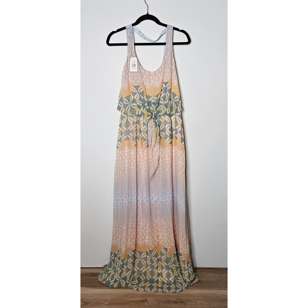 Jessica Simpson $168 NWT Ori Zinnia Maxi Floral Sleeveless Casual Flowy Dress 8